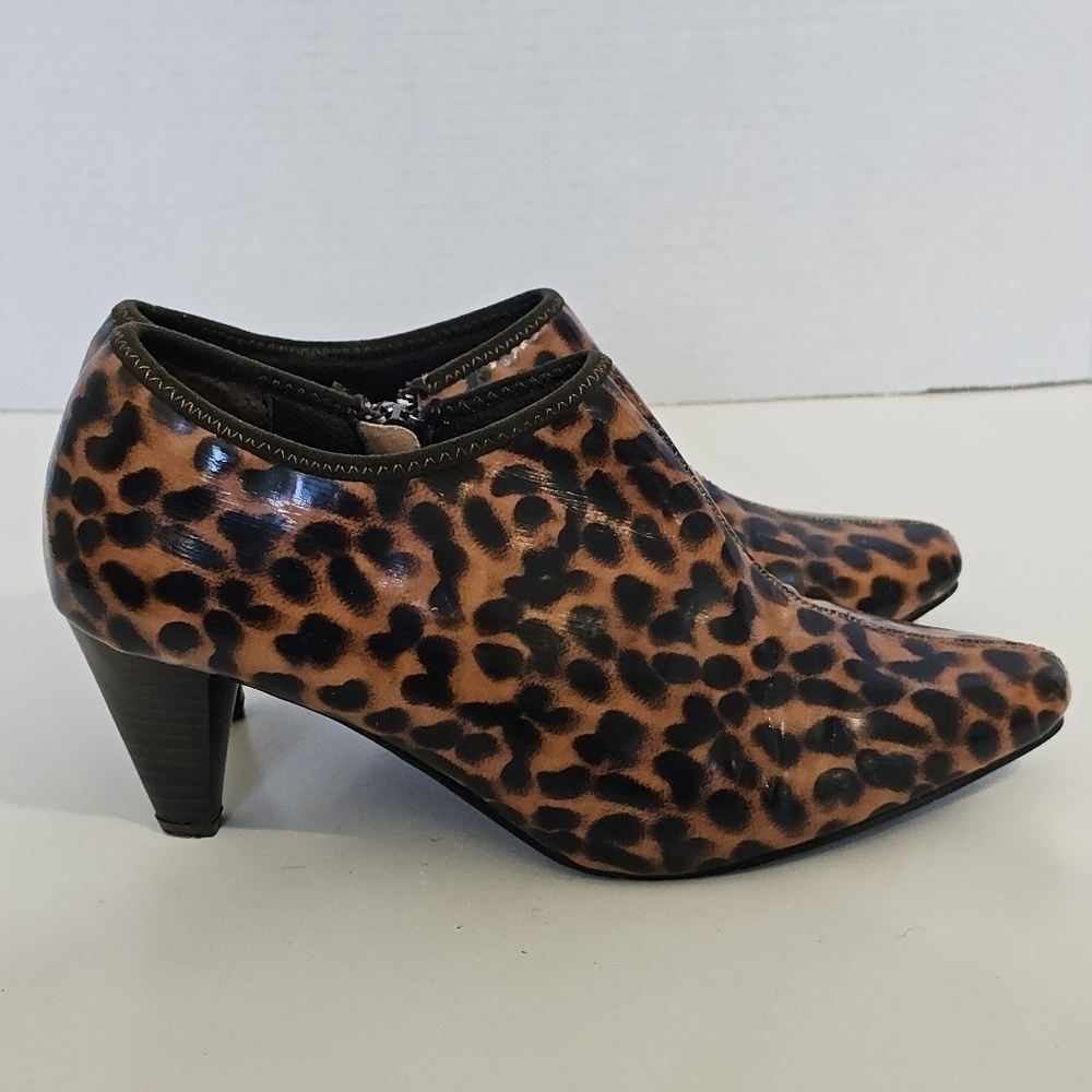 Boston Design Studio Water Resistant Leopard Booties